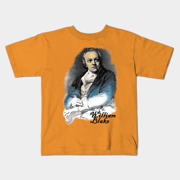 William Blake - Portrait of The Artist Kids T-Shirt by The Blue Box